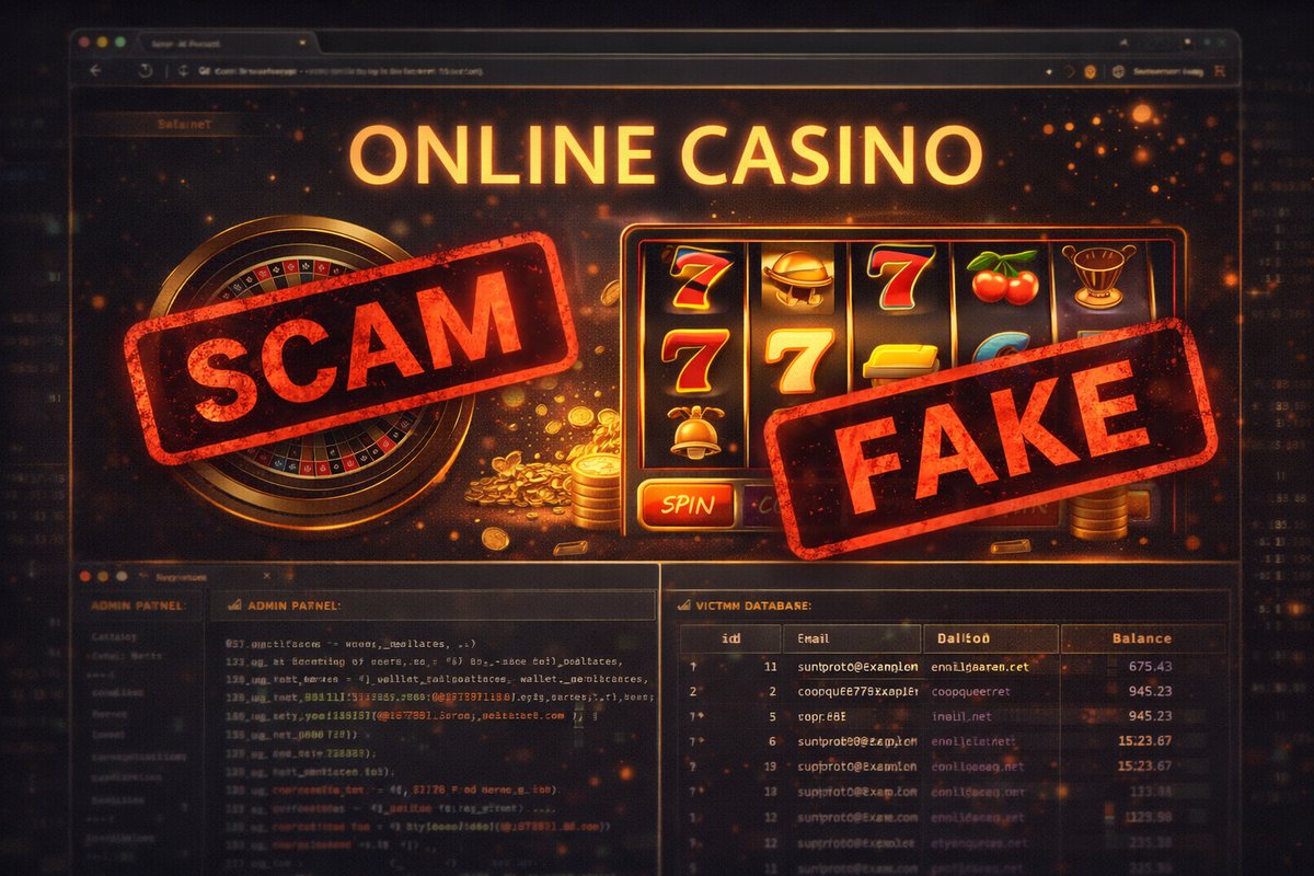 Fake casino phishing panel — admin interface exposed