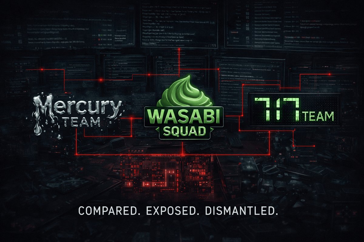 Scam Teams: MercuryTeam, WasabiSquad & 717Team Ops