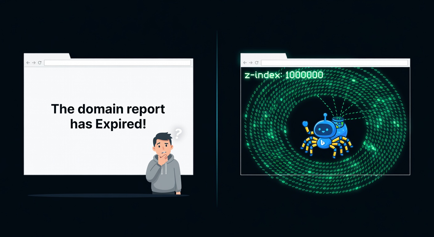 What users see vs what Bingbot sees — the cloaking wall