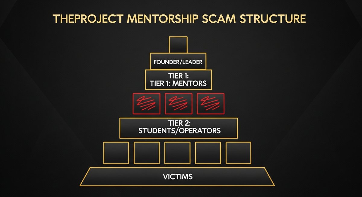 The Project scam empire — pyramid hierarchy and operator roles