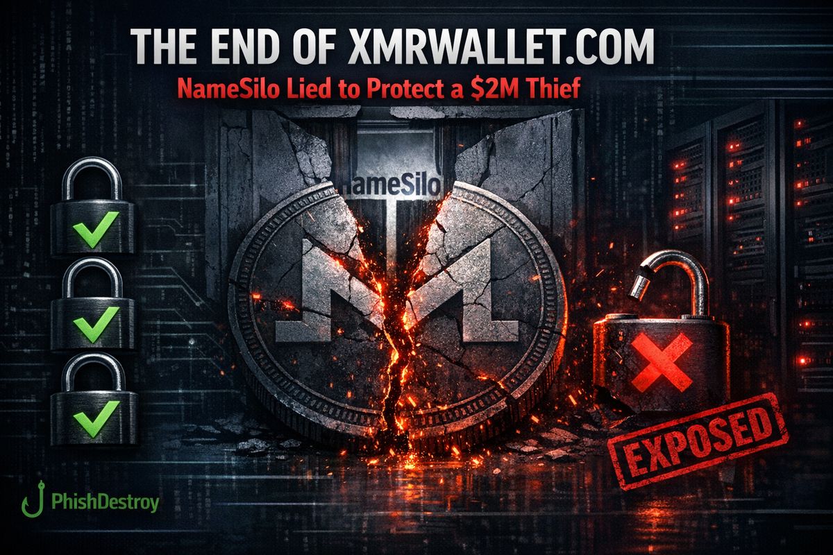 The End of xmrwallet.com: NameSilo Lied to Protect a $2M Crypto Thief