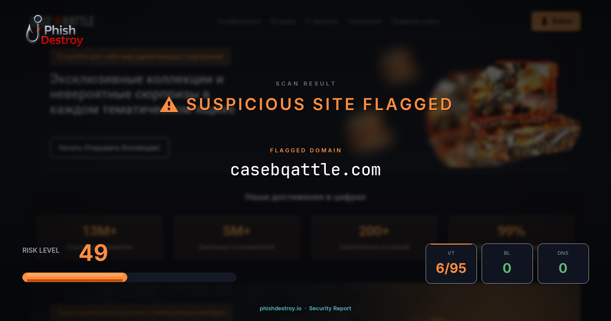 casebqattle.com phishing report — threat analysis by PhishDestroy