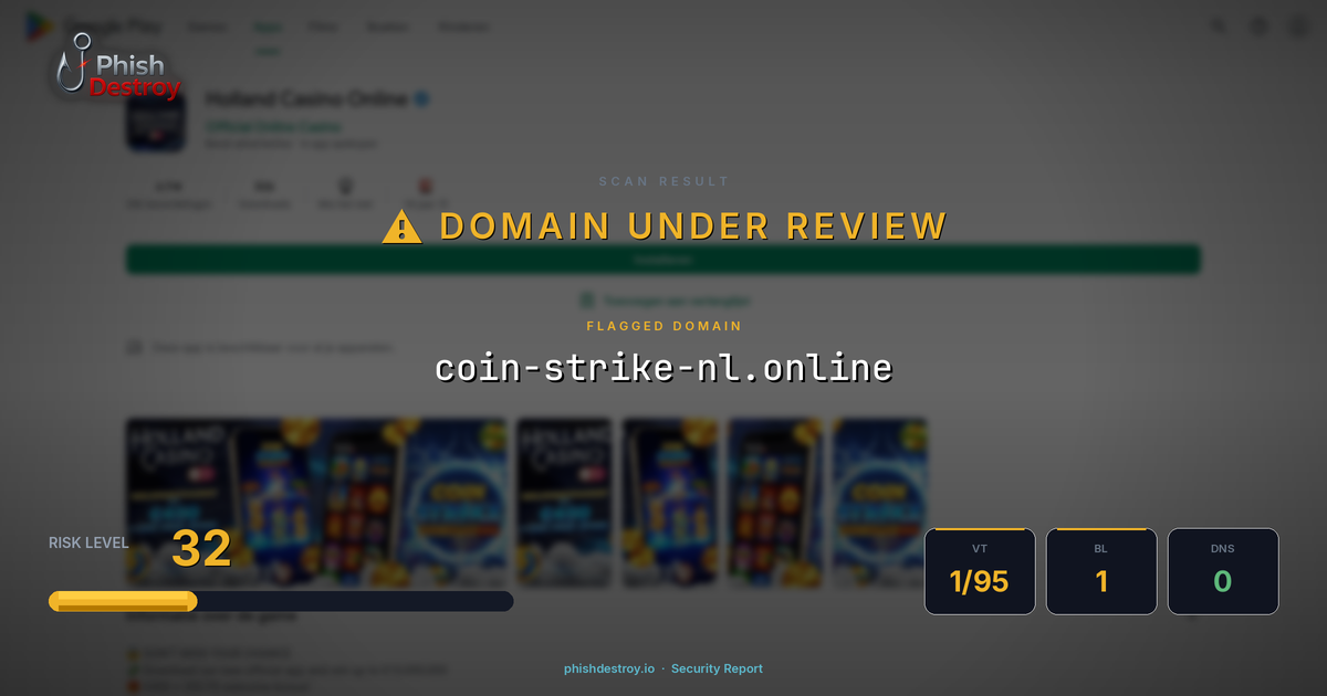 coin-strike-nl.online phishing report — threat analysis by PhishDestroy
